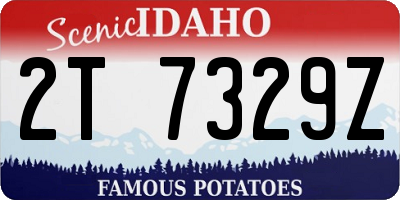 ID license plate 2T7329Z