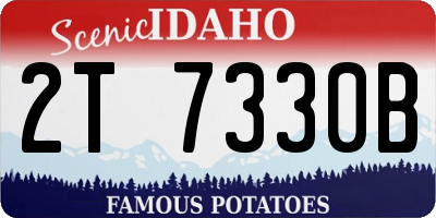 ID license plate 2T7330B