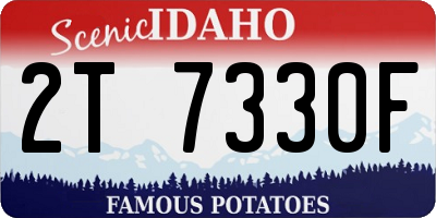ID license plate 2T7330F