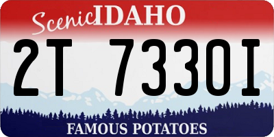 ID license plate 2T7330I