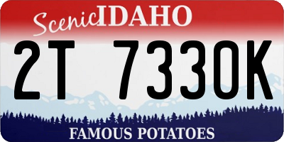 ID license plate 2T7330K