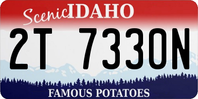 ID license plate 2T7330N