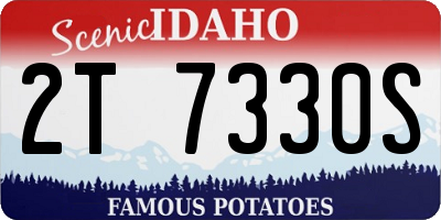 ID license plate 2T7330S