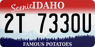 ID license plate 2T7330U