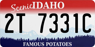 ID license plate 2T7331C