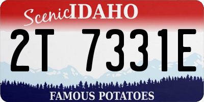 ID license plate 2T7331E