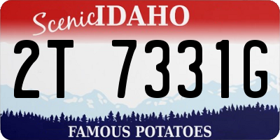 ID license plate 2T7331G