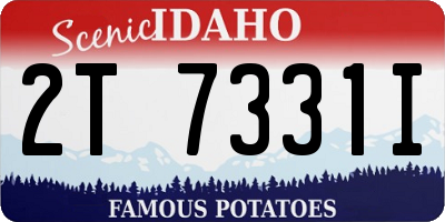 ID license plate 2T7331I
