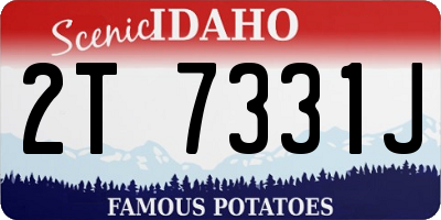 ID license plate 2T7331J