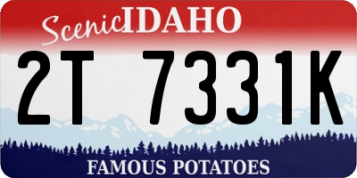 ID license plate 2T7331K