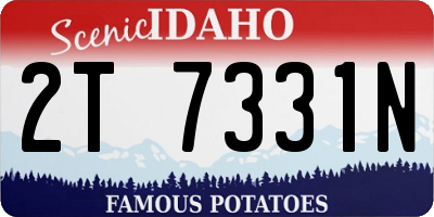 ID license plate 2T7331N