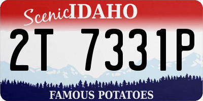 ID license plate 2T7331P