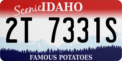 ID license plate 2T7331S