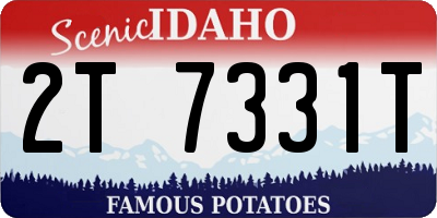 ID license plate 2T7331T
