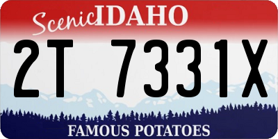 ID license plate 2T7331X