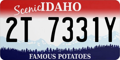 ID license plate 2T7331Y