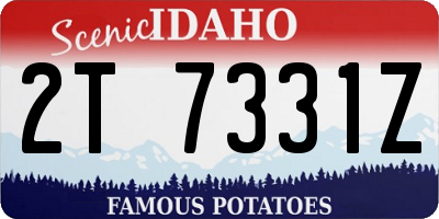 ID license plate 2T7331Z