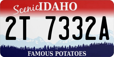 ID license plate 2T7332A