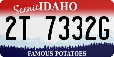 ID license plate 2T7332G