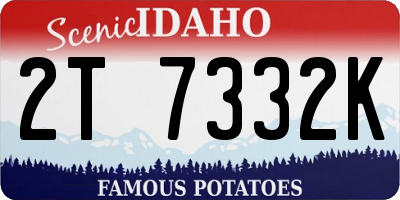ID license plate 2T7332K
