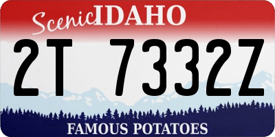 ID license plate 2T7332Z