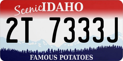 ID license plate 2T7333J