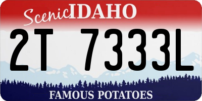ID license plate 2T7333L
