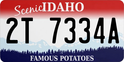 ID license plate 2T7334A