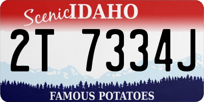 ID license plate 2T7334J
