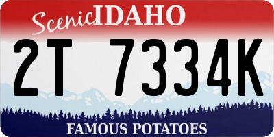 ID license plate 2T7334K