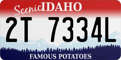 ID license plate 2T7334L