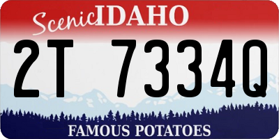 ID license plate 2T7334Q