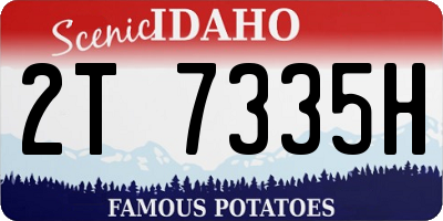 ID license plate 2T7335H
