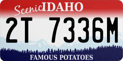 ID license plate 2T7336M