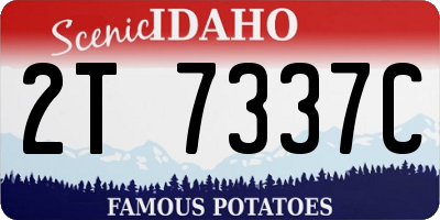 ID license plate 2T7337C