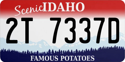 ID license plate 2T7337D