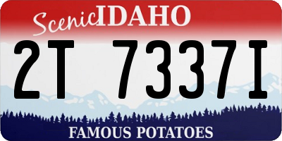 ID license plate 2T7337I
