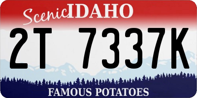 ID license plate 2T7337K