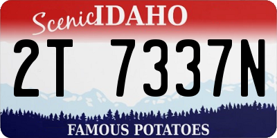 ID license plate 2T7337N