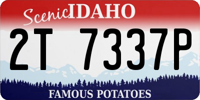 ID license plate 2T7337P