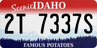 ID license plate 2T7337S