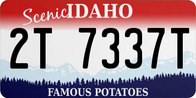 ID license plate 2T7337T