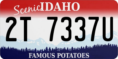 ID license plate 2T7337U