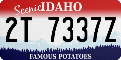 ID license plate 2T7337Z