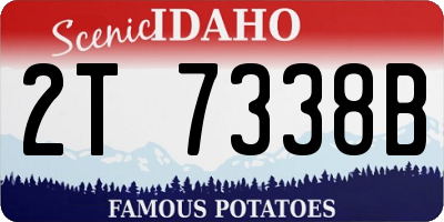 ID license plate 2T7338B