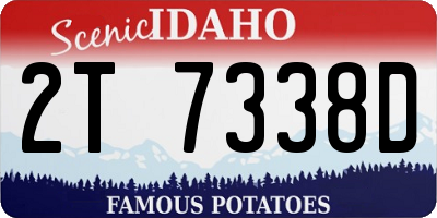ID license plate 2T7338D