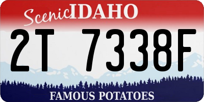 ID license plate 2T7338F