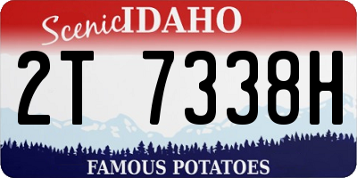 ID license plate 2T7338H