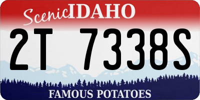 ID license plate 2T7338S