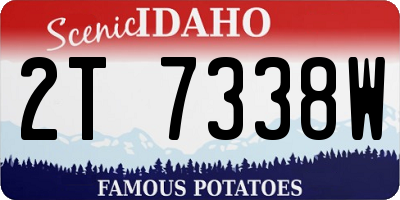 ID license plate 2T7338W